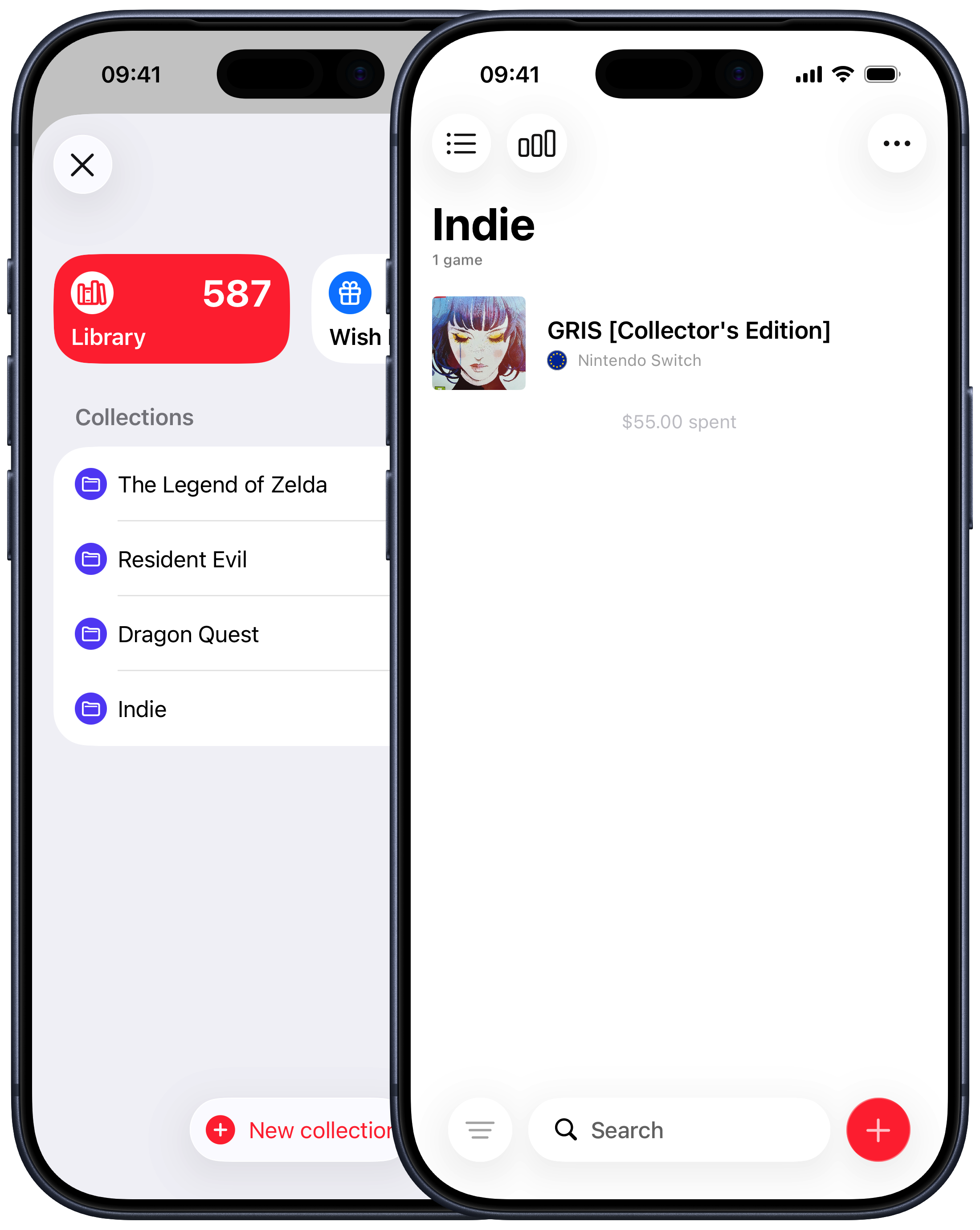 Games collections view