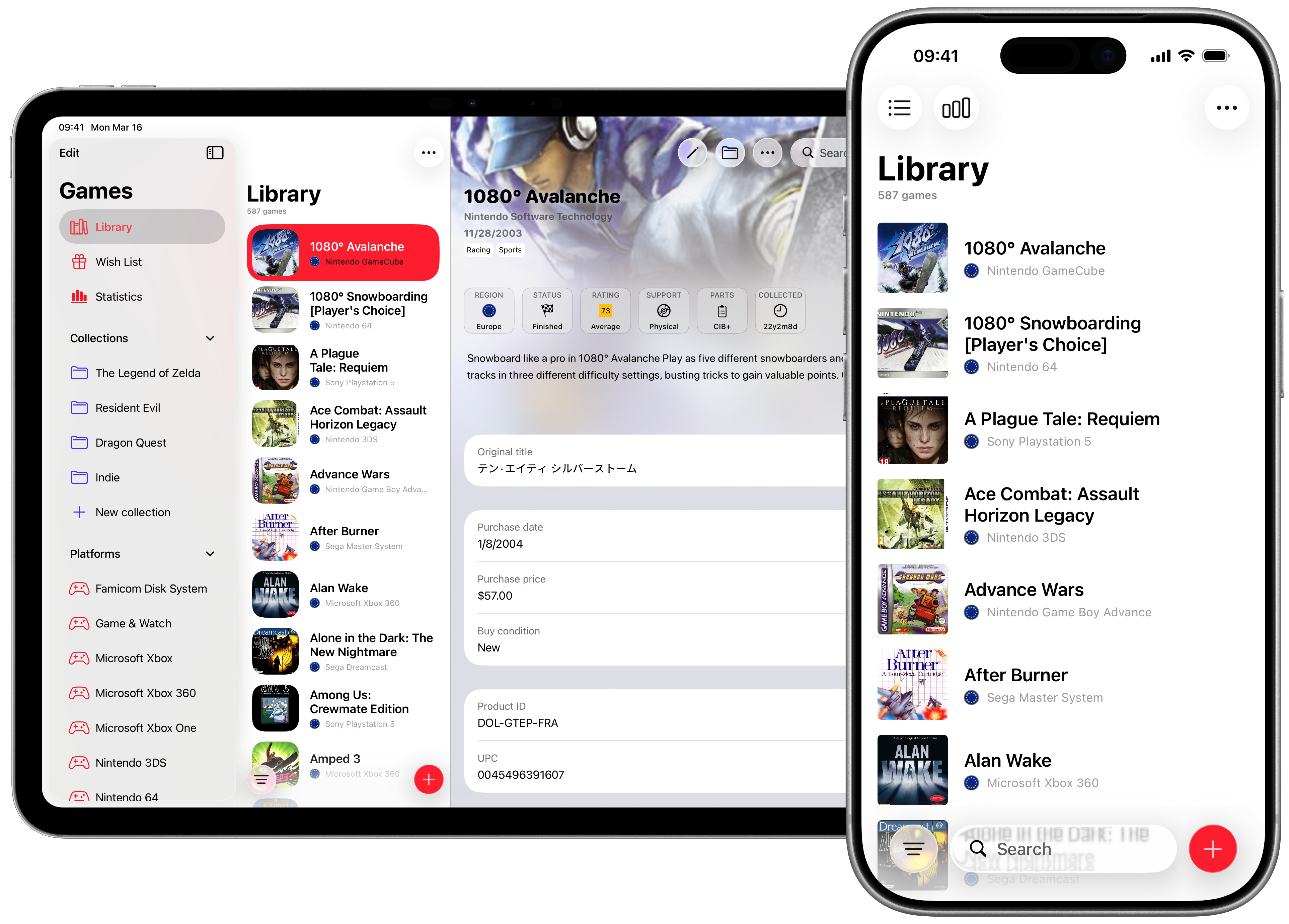Games app screenshots